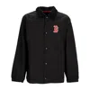 47 Brand Coach Jacket Men's Mlb Cord Collar Harvest Bosred Jet Black In Jet Black