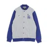 47 Brand College Sweatshirt Men Mlb Letterman Burnside Track Jacket Losdod In Slate Grey
