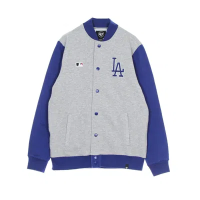 47 Brand College Sweatshirt Men Mlb Letterman Burnside Track Jacket Losdod In Slate Grey