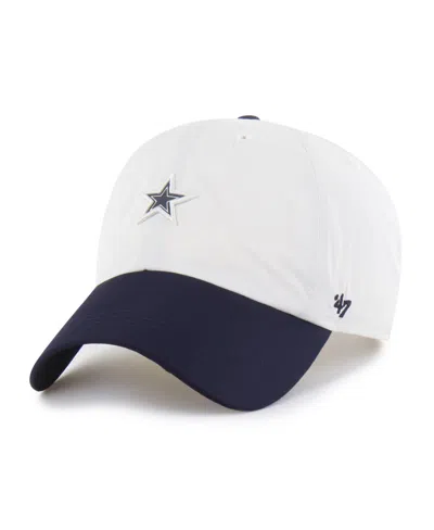 47 Brand Dallas Cowboys Modernia Clean Up Adjustable Hat In Cream,navy