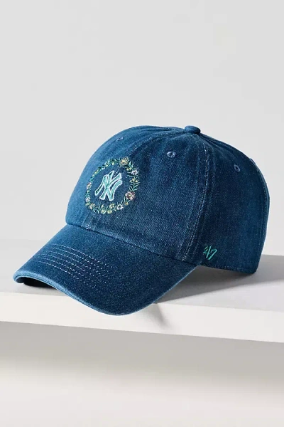 47 Brand Denim Floral Baseball Cap In Blue