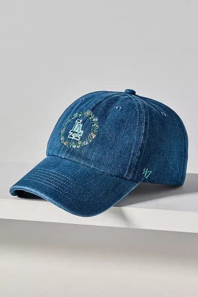 47 Brand Denim Floral Baseball Cap In Blue