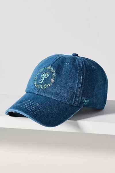 47 Brand Denim Floral Baseball Cap In Blue