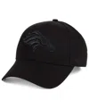 47 Brand Denver Broncos Black & Black Mvp Strapback Cap In Black,black