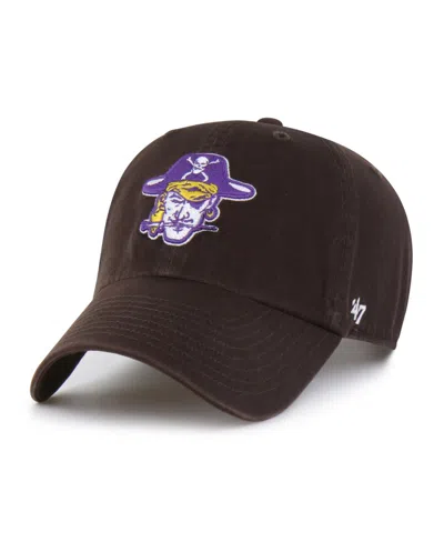 47 Brand Ecu Pirates Adjustable Clean Up Baseball Cap In Brown