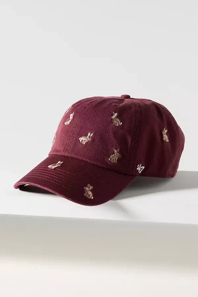 47 Brand Embroidered Animals Baseball Cap In Purple