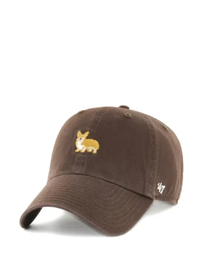 47 Brand Embroidered-motif Cap In Brown