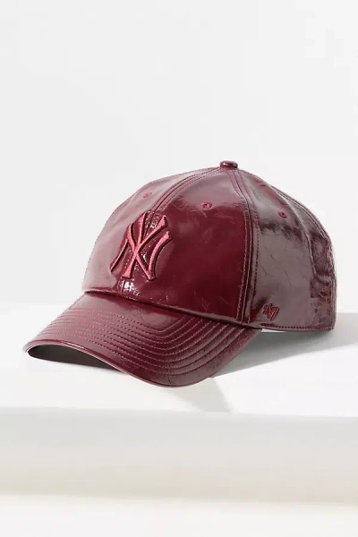 47 Brand Faux Leather Mlb Baseball Cap In Red