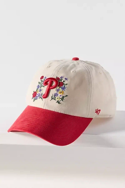 47 Brand Faux-suede Floral Baseball Cap In Multi