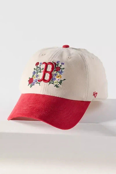 47 Brand Faux-suede Floral Baseball Cap In Neutral