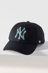 47 Brand Floral Cotton Baseball Cap In Black