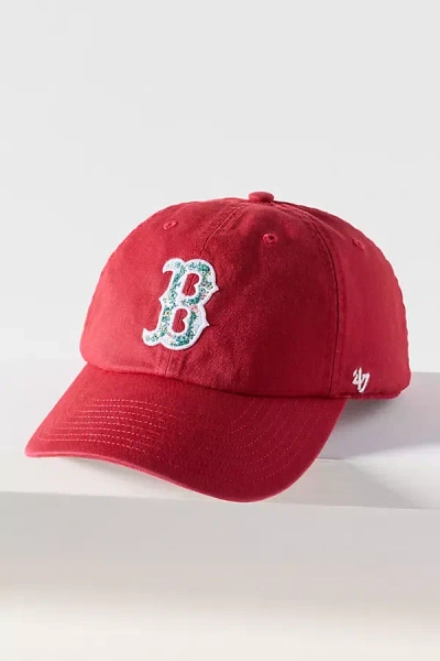 47 Brand Floral Cotton Baseball Cap In Red