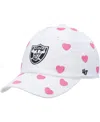 47 Brand Girls Toddler '47 White Las Vegas Raiders Surprise Clean Up Adjustable Hat In White