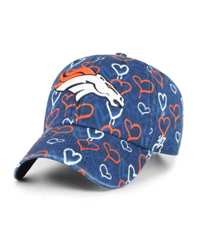 47 Brand Babies' Girls Toddler Navy Denver Broncos Mural Clean Up Adjustable Hat In Blue