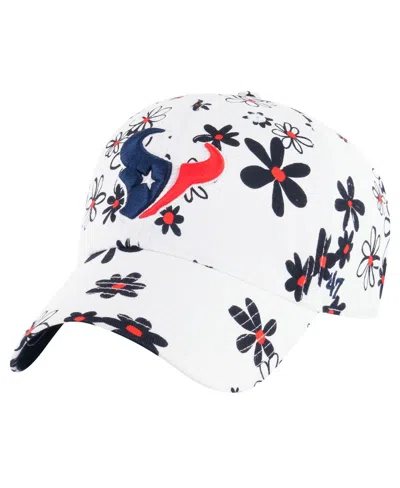 47 Brand Kids' Girls Toddler White Houston Texans Daisy Delight Clean Up Adjustable Hat