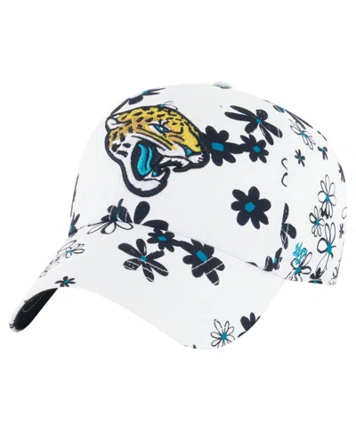 47 Brand Babies' Girls Toddler White Jacksonville Jaguars Daisy Delight Clean Up Adjustable Hat
