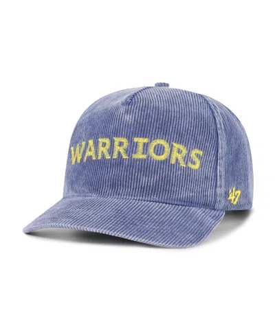 47 Brand Golden State Warriors Reclaim Adjustable Five-panel Corduroy Baseball Cap In Blue