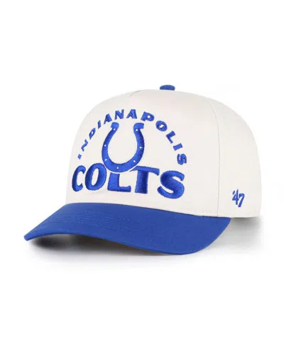 47 Brand Indianapolis Colts Arcitext Hitch Five-panel Garment-washed Baseball Cap In Natural