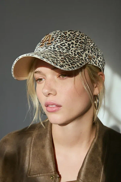 47 Brand Mlb Los Angeles Dodgers Lisa Animal Print Clean Up Baseball Hat In Leopard, Women's At Urban Outfitt