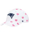 47 Brand Little Girls White New England Patriots Surprise Clean Up Adjustable Hat In White