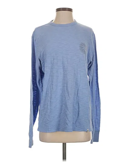 Pre-owned 47 Brand Long Sleeve Top Blue Crew Neck Tops