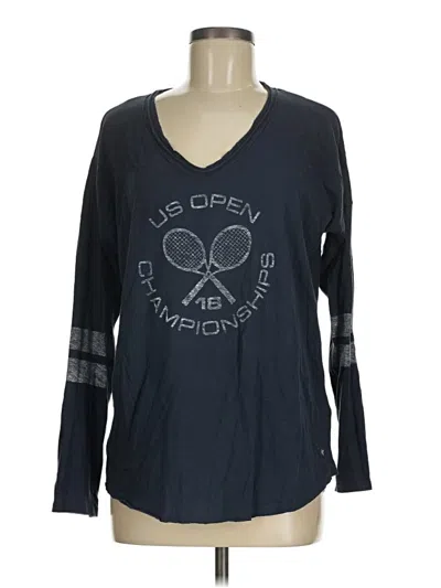 Pre-owned 47 Brand Long Sleeve Top Blue V Neck Tops