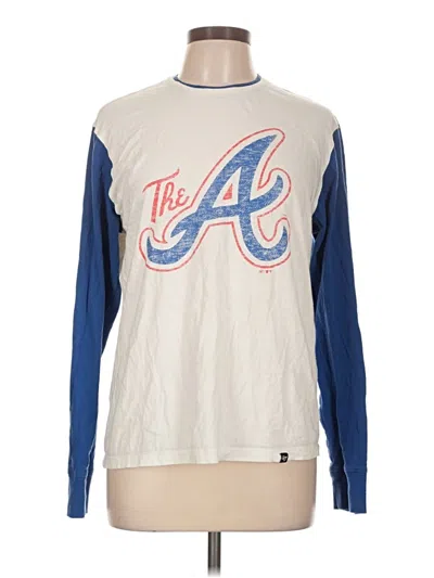 Pre-owned 47 Brand Long Sleeve Top Ivory Crew Neck Tops