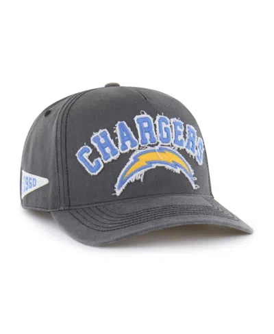 47 Brand Los Angeles Chargers Adjustable Five-panel Garment-washed Snapback Cap In Charcoal