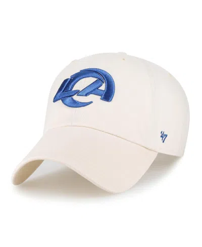 47 Brand Los Angeles Rams Clean Up Adjustable Baseball Cap In Natural