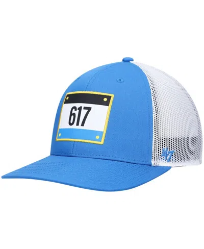 47 Brand Men's '47 Blue, White Boston Red Sox City Connect Trucker Snapback Hat In Blue,white