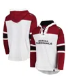 Shop 47 Brand Men's ' Arizona Cardinals Heather Gray Gridiron Lace-up Pullover Hoodie