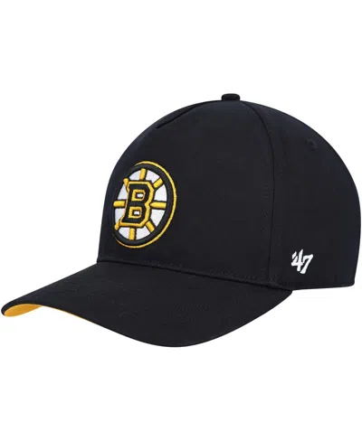47 Brand Men's ' Black Boston Bruins Primary Hitch Snapback Hat