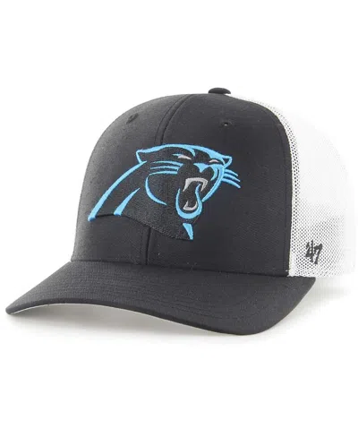 47 Brand Men's ' Black Carolina Panthers Trophy Trucker Stretch Fit Hat