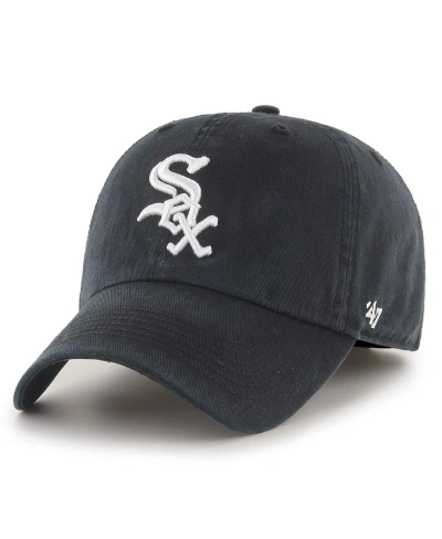 47 Brand Men's ' Black Chicago White Sox Franchise Logo Fitted Hat