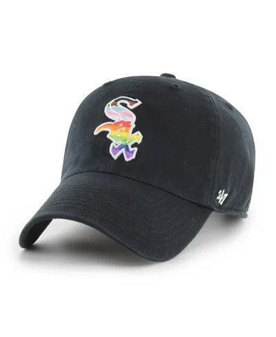 47 Brand Men's ' Black Chicago White Sox Team Pride Clean Up Adjustable Hat