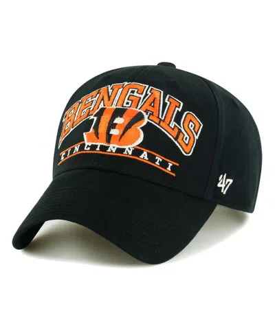 47 Brand Men's ' Black Cincinnati Bengals Fletcher Mvp Adjustable Hat