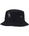 47 Brand Men's ' Black Colorado Rockies Primary Bucket Hat In Black
