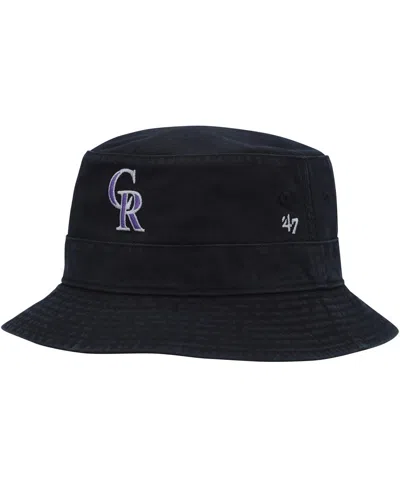 47 Brand Men's ' Black Colorado Rockies Primary Bucket Hat