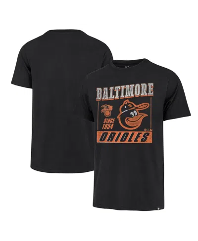 47 Brand Men's ' Black Distressed Baltimore Orioles Outlast Franklin T-shirt
