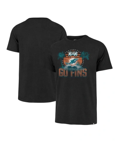 47 Brand Men's ' Black Distressed Miami Dolphins Regional Franklin T-shirt