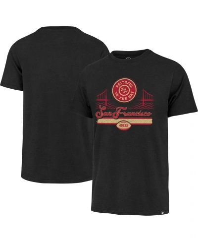 47 Brand Men's ' Black Distressed San Francisco 49ers Faithful To The Bay Regional Franklin T-shirt