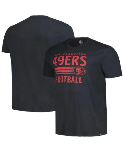 47 Brand Men's ' Black Distressed San Francisco 49ers Rider Franklin T-shirt