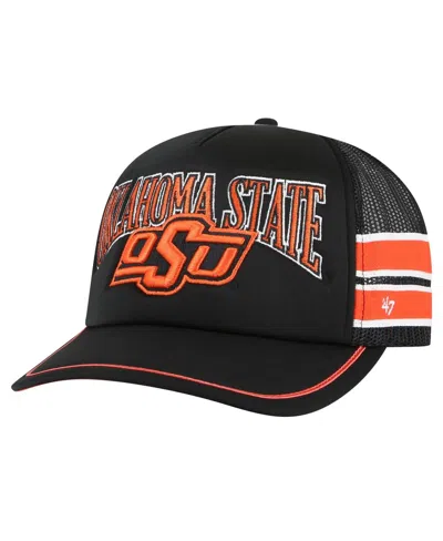 47 Brand Men's ' Black Oklahoma State Cowboys Sideband Trucker Adjustable Hat
