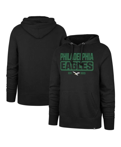 47 Brand Men's ' Black Philadelphia Eagles Box Out Headline Pullover Hoodie