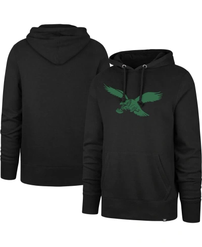 47 Brand Men's ' Black Philadelphia Eagles Gridiron Classics Imprint Headline Pullover Hoodie