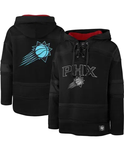 47 Brand Men's ' Black Phoenix Suns 2022/23 Pregame Mvp Lacer Pullover Hoodie