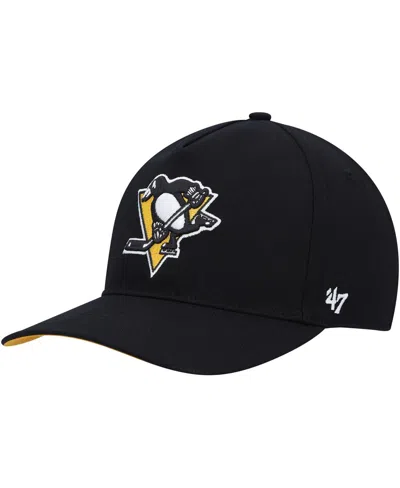47 Brand Men's ' Black Pittsburgh Penguins Primary Hitch Snapback Hat