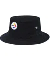 47 Brand Men's ' Black Pittsburgh Steelers Primary Bucket Hat In Black