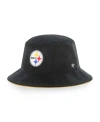 47 Brand Men's ' Black Pittsburgh Steelers Thick Cord Bucket Hat In Black