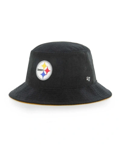 47 Brand Men's ' Black Pittsburgh Steelers Thick Cord Bucket Hat